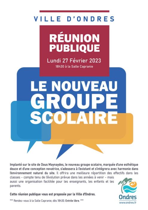 [Réunion publique] Le nouveau groupe scolaire