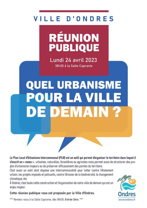 [Réunion publique] Quel urbanisme pour notre ville de demain ?