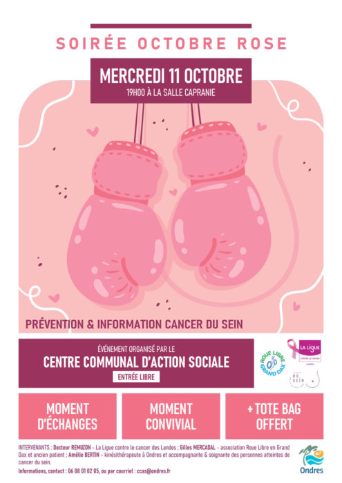 [Solidarités] Soirée « Octobre Rose » : information et prévention cancer du sein