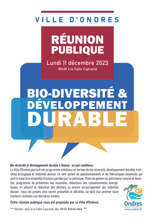 [Réunion publique] Bio-diversité et développement durable à Ondres : un pari ambitieux
