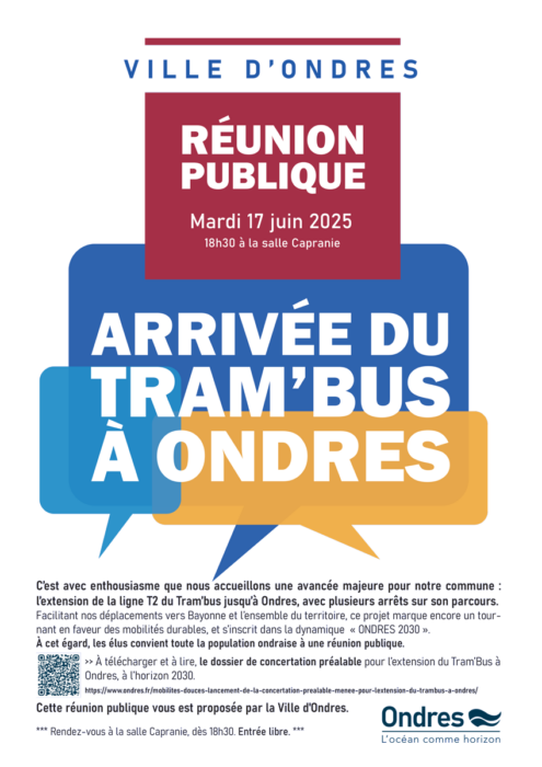 [Concertation | Réunion publique] L’arrivée du Tram’bus à Ondres !