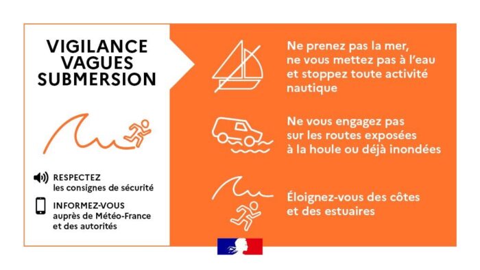 #Météo | Vigilance orange vagues-submersion