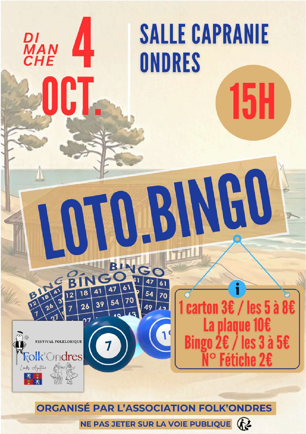 #VieLocale | Loto – Bingo de Folk’Ondres 🎟️
